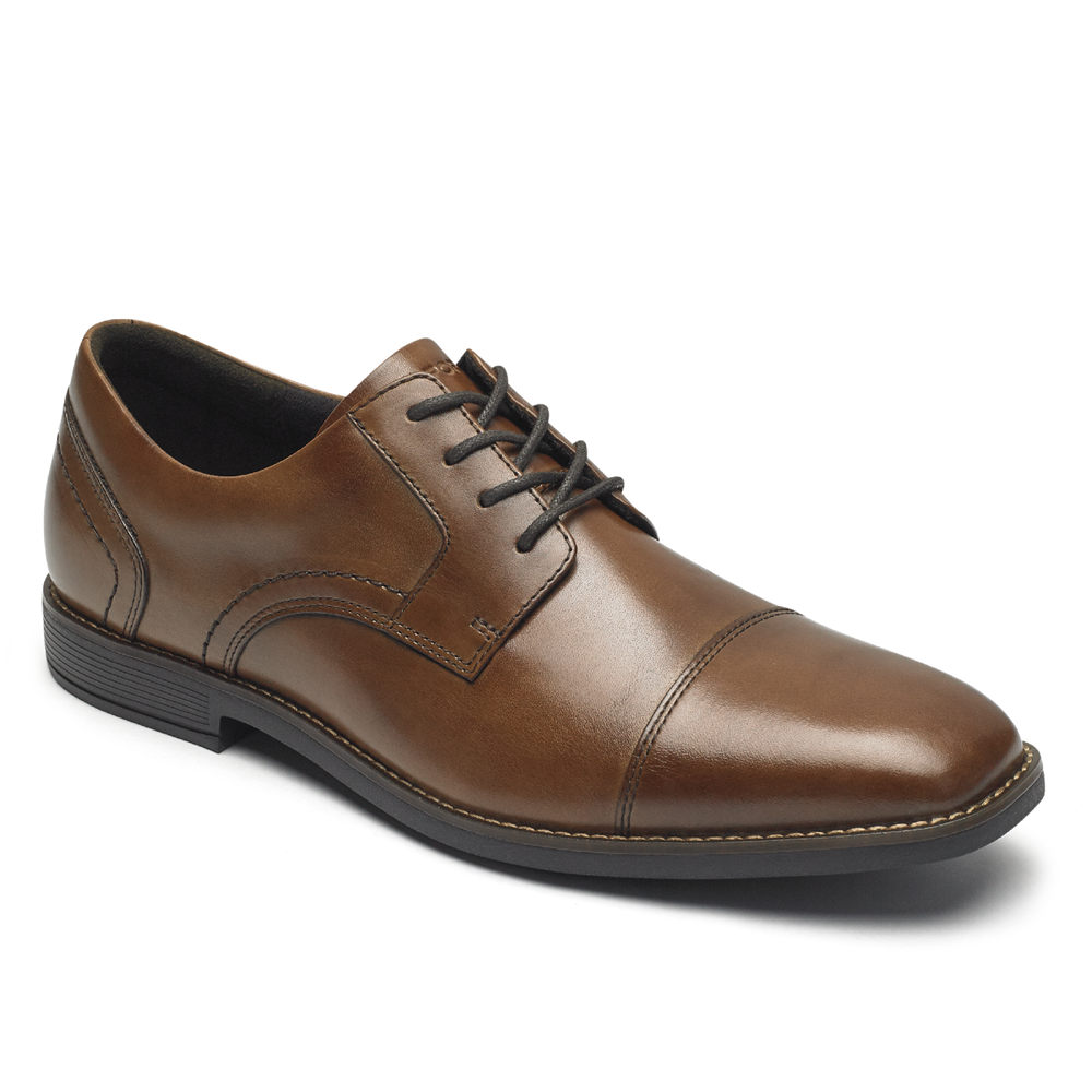 Oxfords Rockport Homem Marrom - Slayter Cap Toe Blucher - 09418ZFPB